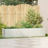 vidaXL Jardinera de acero laminado en frío blanco 200x40x40 cm
