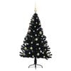 vidaXL &Aacute;rbol de Navidad Artificial Preiluminado Negro 150 cm PVC