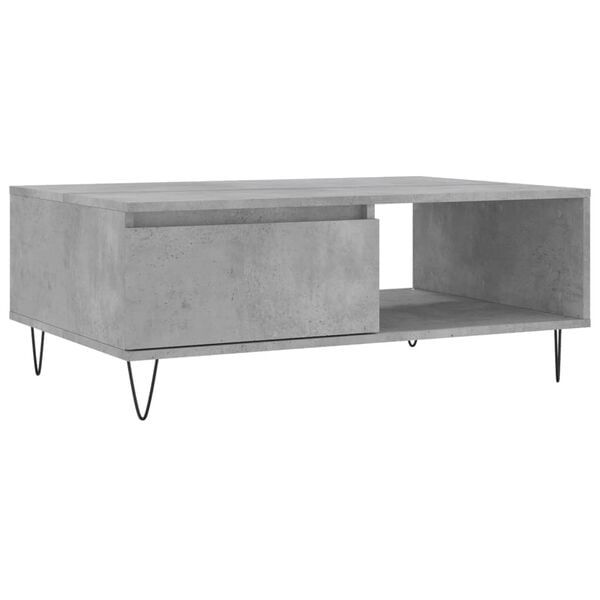 vidaXL Mesa de centro madera de ingenier&iacute;a gris hormig&oacute;n 90x60x35 cm