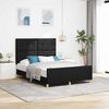 vidaXL Estructura de cama con cabecera Negro 160 x 200 cm tela