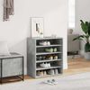 vidaXL Zapatero madera contrachapada gris hormig&oacute;n 60x35x70 cm