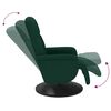 vidaXL Sill&oacute;n reclinable con reposapi&eacute;s terciopelo verde oscuro