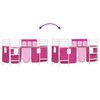 vidaXL Estructura de Cama Alta para Ni&ntilde;os con Cortinas y rosa