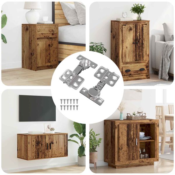 vidaXL Bisagra 2 pcs N&iacute;quel 26 mm Hierro