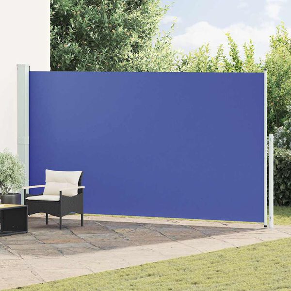 vidaXL Toldo lateral retr&aacute;ctil para patio azul 200x500 cm