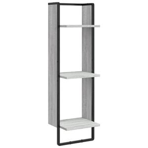 vidaXL Estanter&iacute;a de pared 3 niveles madera gris Sonoma 30x25x100 cm