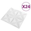 vidaXL Paneles de pared 24 pcs Origami 50 x 50 cm Espuma XPS