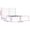 vidaXL Estructura de cama madera maciza de pino blanco 120x200 cm