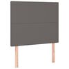 vidaXL Cama box spring con colchón cuero sintético gris 100x200 cm