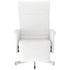 vidaXL Sillón reclinable con reposapiés cuero sintético blanco