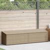 vidaXL Caja de almacenaje jard&iacute;n rat&aacute;n beige 220x50x58 cm