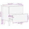 vidaXL Mesita de noche de madera maciza de mango gris claro 40x33x46cm