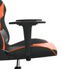 vidaXL Silla gaming cuero sintético negro y naranja
