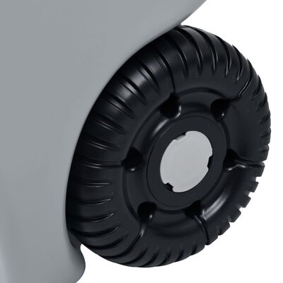 vidaXL Depósito de agua con ruedas para camping gris 40 L