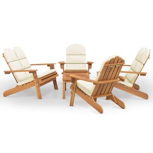 vidaXL Juego de muebles de jard&iacute;n Adirondack 5 piezas madera acacia