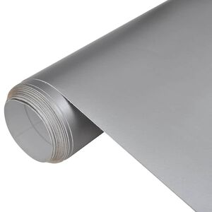 vidaXL L&aacute;minas para coches 2 uds plateado mate 100x150 cm+50x150 cm