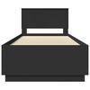vidaXL Estructura de cama Negro 70 x 190 cm Madera de ingenier&iacute;a