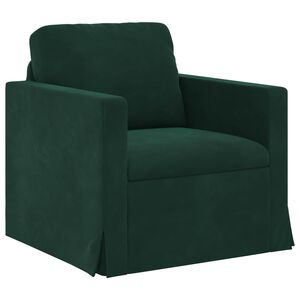 vidaXL Sof&aacute; Verde oscuro 78 x 78 x 80 cm Terciopelo