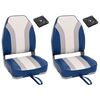 vidaXL Sillas plegables para barco con respaldo alto 2 unidades
