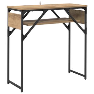 vidaXL MesaConsola Roble artisan Madera de ingenier&iacute;a 75x30x75cm