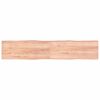 vidaXL Tablero mesa madera tratada borde natural marr&oacute;n 200x40x(2-4)cm