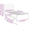 vidaXL Estructura de cama con cabecera Roble ahumado 90 x 190 cm