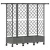 vidaXL Cama elevada con trellis y techo Gris Claro 164 x 40 x 127 cm