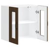 vidaXL Armario pared cocina puerta de cristal Kalmar roble marr&oacute;n