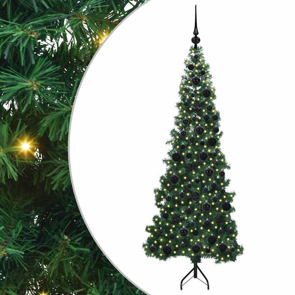 vidaXL &Aacute;rbol de Navidad Artificial de Esquina Verde 180 cm PVC y Metal