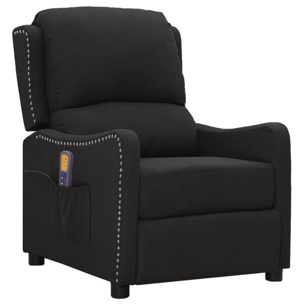 vidaXL Sillón de masaje de tela negro