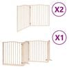 vidaXL Puerta para perros plegable 8 paneles madera de &aacute;lamo 640 cm