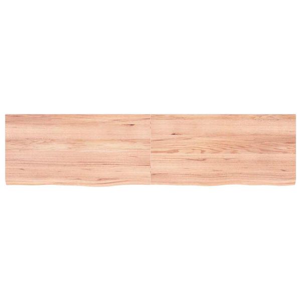 vidaXL Estante pared madera roble tratada marrón claro 160x40x(2-4) cm