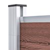 vidaXL Set de valla 9 cuadradas + 1 oblicua WPC marrón 1657x186 cm