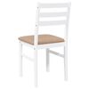 vidaXL Sillas de comedor con cojines 2uds madera maciza blanco caucho