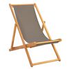 vidaXL Silla de playa Topo Madera de teca maciza