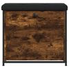 vidaXL Banco zapatero con cajón abatible roble ahumado 62x32x56 cm