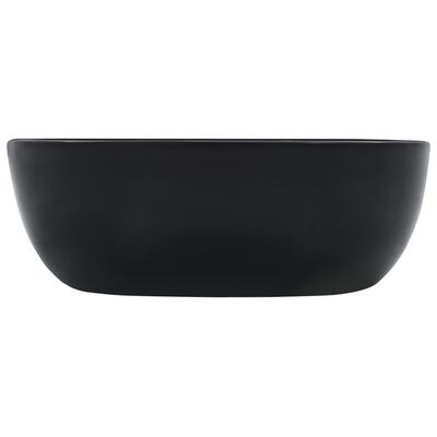 vidaXL Lavabo 42,5x42,5x14,5 cm cerámica negro