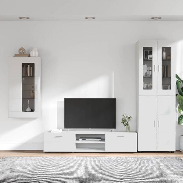 vidaXL Conjunto de mueble de TV con caj&oacute;n FLORIN Madera de ingenier&iacute;a