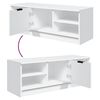 vidaXL Mueble de TV madera contrachapada blanco 102x35,5x36,5 cm