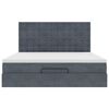 vidaXL Estructura cama otomana colchones terciopelo gris oscuro