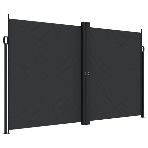 vidaXL Toldo lateral retr&aacute;ctil negro 200x600 cm