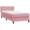 vidaXL Cama box spring con colch&oacute;n terciopelo rosa 90x210 cm
