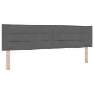 vidaXL Cabecero con cabecera Gris oscuro 180 cm Cuero sint&eacute;tico