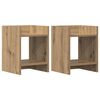 vidaXL Soporte de plantas 2 pcs Roble Artesanal 30 x 30 x 40 cm