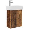 vidaXL M&oacute;dulo de ba&ntilde;o con grifer&iacute;a Madera envejecida
