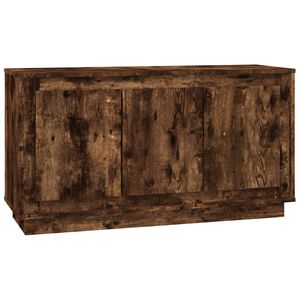 vidaXL Aparador madera contrachapada roble ahumado 102x35x55 cm