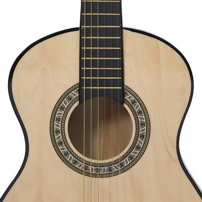 vidaXL Guitarra clásica para principiantes y niños madera tilo 1/2 34"