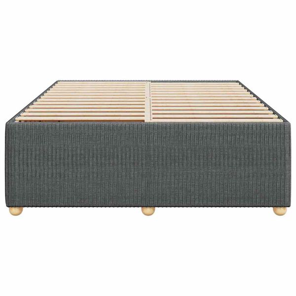 vidaXL Cama sin colch&oacute;n tela gris oscuro 140x190 cm