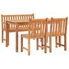 vidaXL Juego de comedor para jard&iacute;n 4 piezas madera maciza de teca