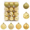 vidaXL Juego de bolas navide&ntilde;as 36 uds. Dorado 6 cm Poliestireno